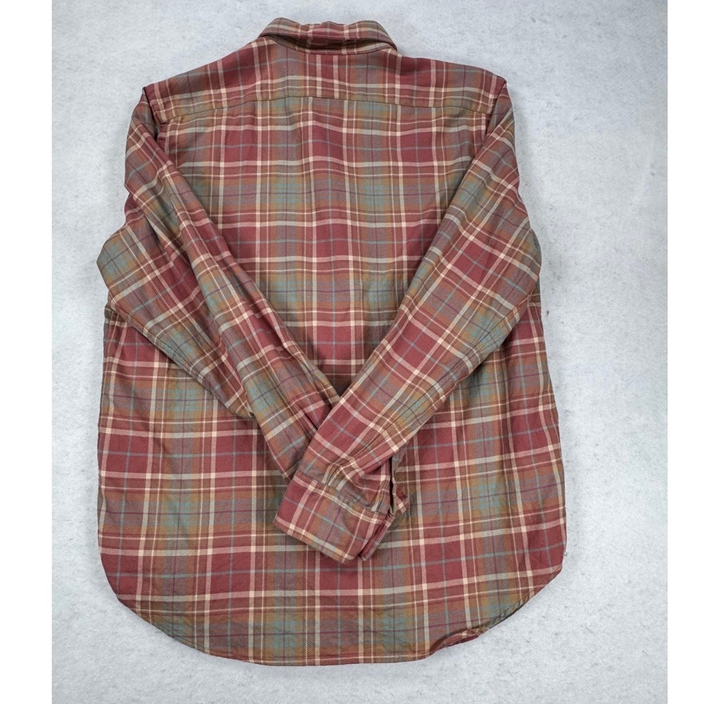 Ralph Lauren Sport Womens 14 Red Plaid Cotton Flannel Button Down Classic Fit - Picture 8 of 8